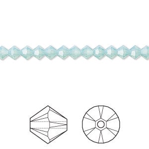 Bicone, Crystal, Crystal Passions®, Xilion, Pacific Opal, 4mm Perle, (5328), 24 Perlen