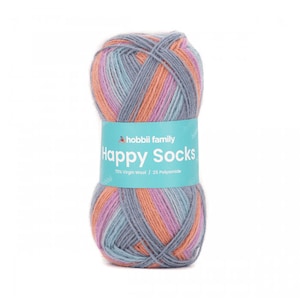 Sock Yarn, Hobbii, Happy Socks, #7, 2 skeins