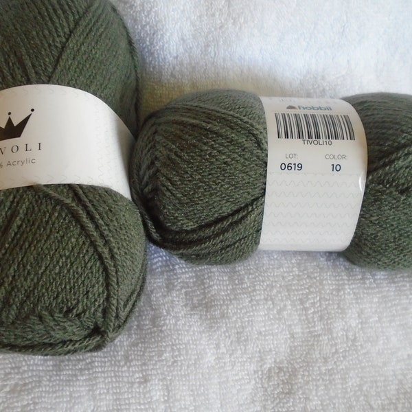 Yarn, Hobbii, Tivoli, Anthracite Gray, #10, 1.75 ozs, 1 skein