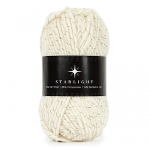 Yarn, Starlight, Hobbii, Wool, Natural White, #1, 1.75 ozs, 1 skein