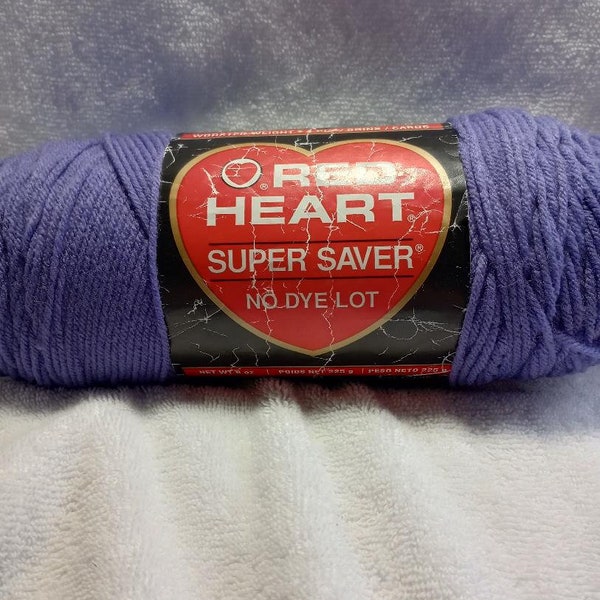 Yarn, Red Heart, Super Saver, Lavender, #0358, 8 ounces, 1 skein