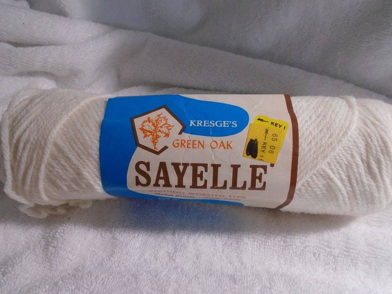 Overseas parallel import regular item Yarn overseas Kresge#39;s K-Mart Sayelle 100% Orlon Acrylic Vintage