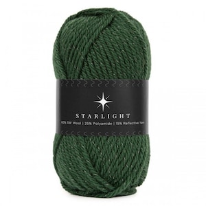 Yarn, Starlight, Hobbii, Wool, Hunter Green, #18