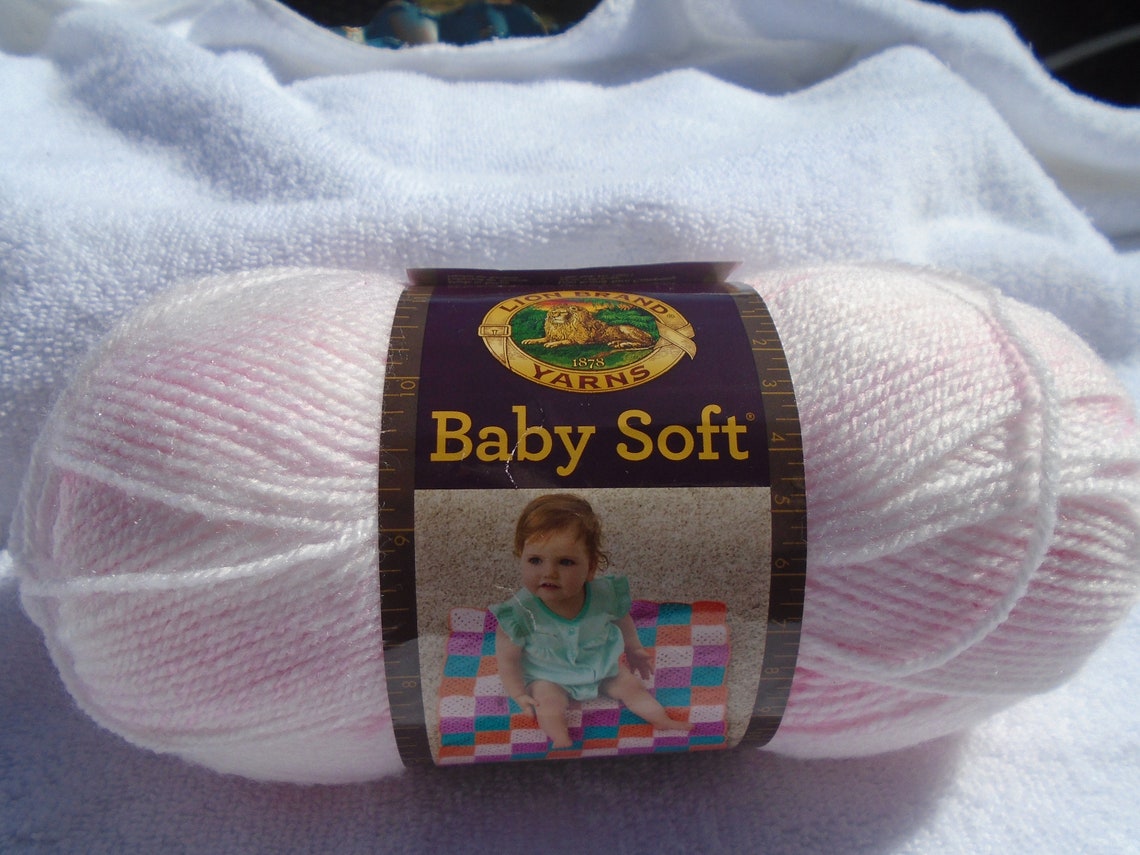 Yarn Lion Brand Baby Soft Parfait Print Light Pink Etsy