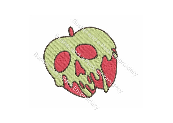 Poisoned Apple Embroidery Design, Queen's Apple Download File, Instant Download Jef, Exp, PES, VIP, Hus, Dst, Sleeping Apple Embroidery