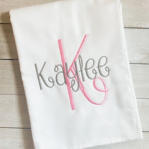 Personalized, Initial, Monogram, Name, Baby Girls, Handmade, Burp Cloth