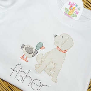 Unisex Dog and Duck Shirt, Long Sleeve, Short Sleeve, Toddler Hunting Shirt, Boys Mallard Shirt, Girls Duck Shirt