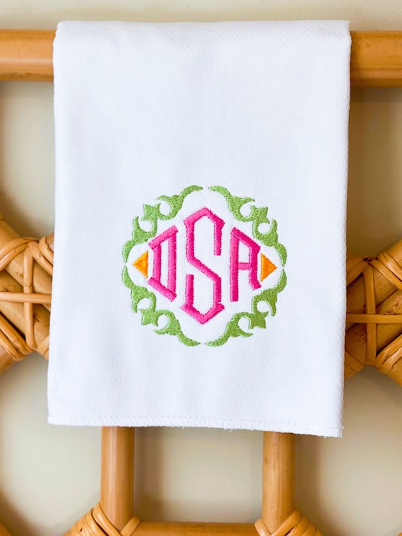 Personalized Embroidered Burp Cloth, Unisex Baby Gift, Monogram Baby Burp Cloth