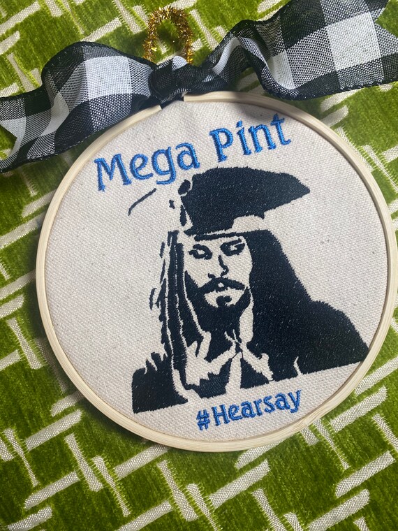 2022 Johnny Depp Hearsay Ornament, Mega Pint Handmade Ornament, Justice for Johnny, I guess that’s Hearsay, Office Decor Gift