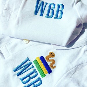 Besticktes Monogramm Kinder Polo, Schul Polo, Langarm oder Kurzarm, Kleinkind Shirt Geschenk, Initialen Polo