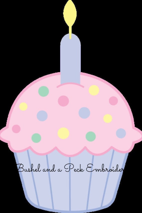 Cupcake, Birthday, 1st, Fun, Embroidery Design, Download, Instant, File, Sewing, Jef, Exp, PES, VP3, VIP, Hus, XXX, Dst, All Formats, Party