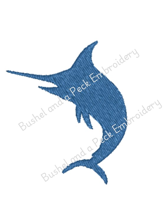 Marlin Embroidery Design, Marlin Instant Download to Embroider, Fish to Embroider, Marlin Design Jef, PES, VIP, HUS, Dst, Marlin Hoop 4x4