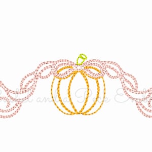 Preppy Pumpkin, Fall, Bow, Embroidery Design, Download, Instant, File, Sewing, Jef, Exp, PES, VP3, VIP, Hus, XXX, Dst, All Formats, Quick