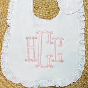 Embroidered Monogrammed Bib, Monogram Burp Cloth, Embroidered Bib and Burp Set, Baby Shower Gift for Boy or Girl, Newborn Gift Set, Baby Set