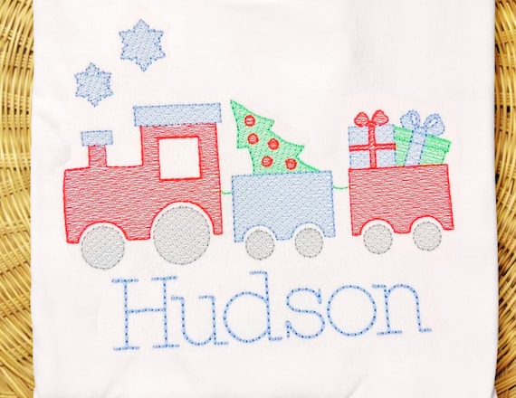 Christmas Magic Train Shirt, Unisex Christmas Embroidered Toddler Shirt, Kids Merry Christmas Train Shirt, Boys Christmas Gift Train Shirt
