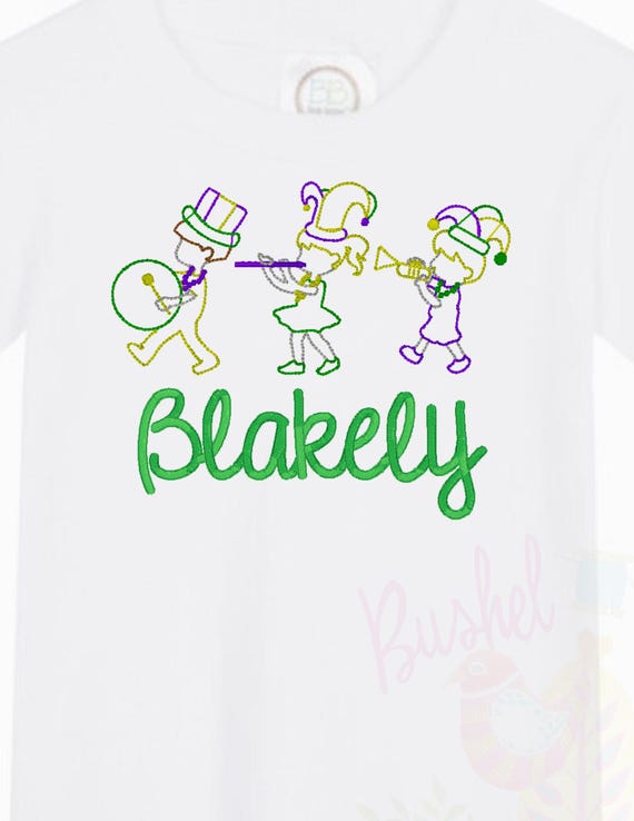 Mardi Gras Parade Shirt, Embroidered NOLA Shirt, Fleur De Lis, Vintage Parade Long Sleeve, Toddler Mardi Gras Tee, Kids Mardi Gras Shirt