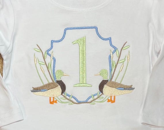 One Lucky Duck Birthday Shirt, Mallard First Birthday Shirt, One Lucky Duck Theme, Mallard Duck Theme. Mallard Unisex Bubble Suit Outfit