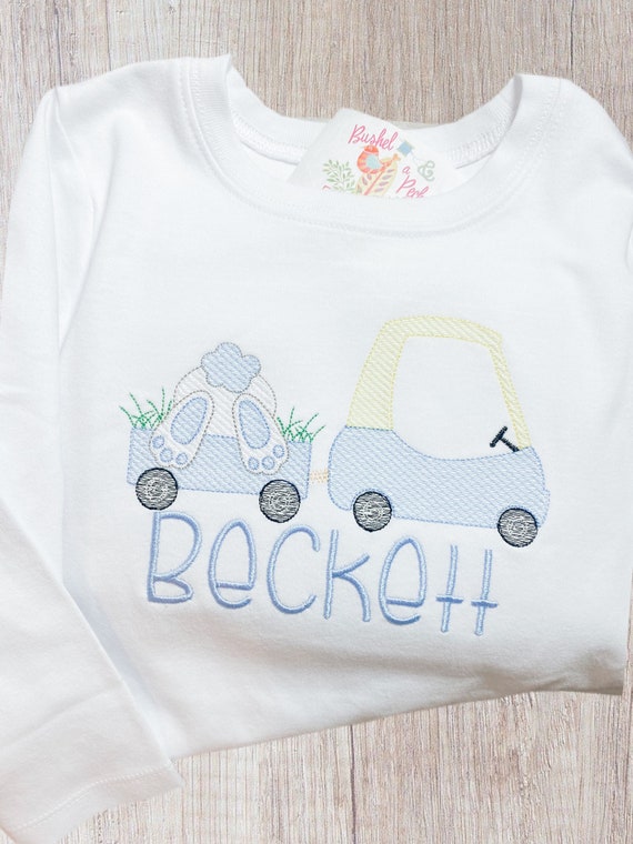 Embroidered Kids Rabbit Coup Shirt, Spring Bunny Romper, Bodysuit, Toddler Easter Shirt, Unisex Easter, Sizes 0-8