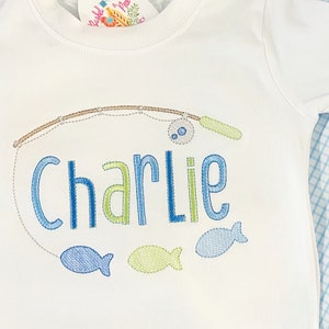 Embroidered Fishing Shirt, Girls and Boys Summer Fish Shirt, Toddler Fishing Shirt, Outdoor Loving Boys Shirt, Kids Beach Outfit, Camp Shirt