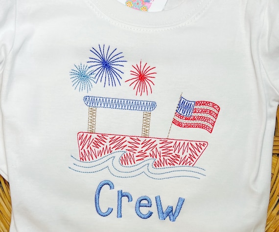 Unisex Fourth of July Summer Shirt, Girls and Boys Summer Shirt, Toddler Boat Shirt, Fast Summer Ship Gift,