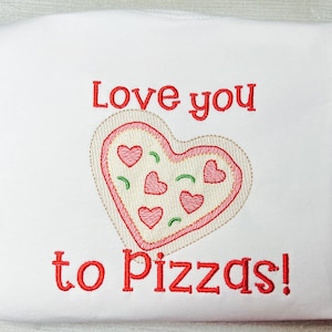 Unisex Love You To Pizza Valentines Day Shirt, Toddler Long Sleeve, Short Sleeve, Ruffle, Plain, Heart Shirt, Sizes 6 Months to 12 Y