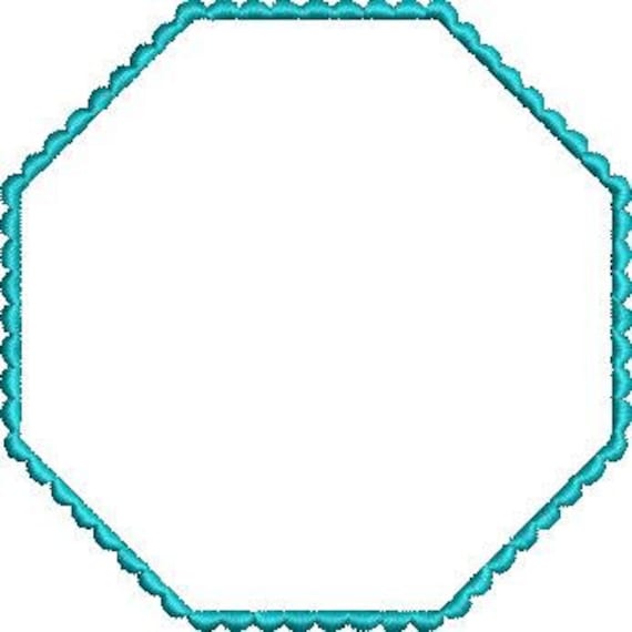 Scallop Embroidery Frame Design, 4x4 Hoop Frame, 5x7 Hoop Frame, Scalloped Baby Embroidery Design, Instant Download