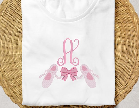 Toddler Girls Ballet Sweatshirt, Girls Embroidered Ballerina Sweater, Girls Sweatshirt, Monogrammed Dance Sweatshirt, Toddler Ballet Slipper