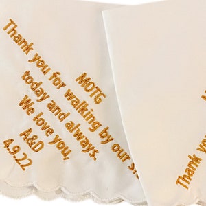 Embroidered Handkerchief for Wedding, Father of the Bride, Mother&#39;s Day, Make it your own Hankie, Groomsmen Gift, Personalized Custom Hankie