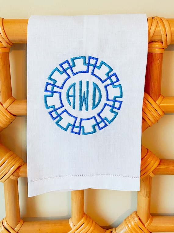 Personalized, Monogrammed Classic Hemstitch Guest Towel, 14 x 22