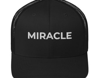 MIRACLE Trucker Hut Netzmütze (weißer Faden) - Justin Bieber Inspiriert - Carpool Karaoke - Kostüm einfach! Ausgezeichnete Qualität - Unisex Geschenk