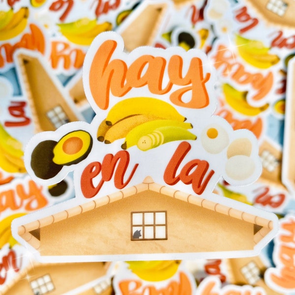 Hay Comida En La Casa/ There’s Food at Home Spanish Quote Meme Waterproof Sticker Calcomanía