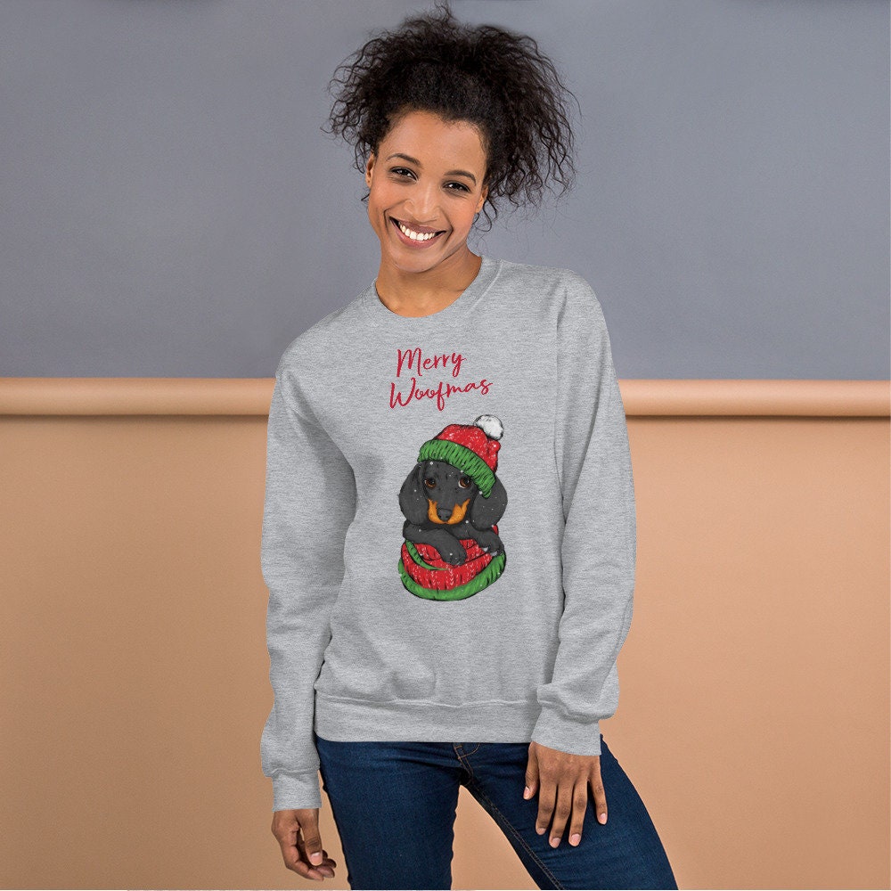 Discover Merry Woofmas Dogs Tree Sweatshirt, Christmas Dogs Jumper, Merry Christmas Dog Lover Sweater, Christmas Gift Dog Owner Unisex Jumper