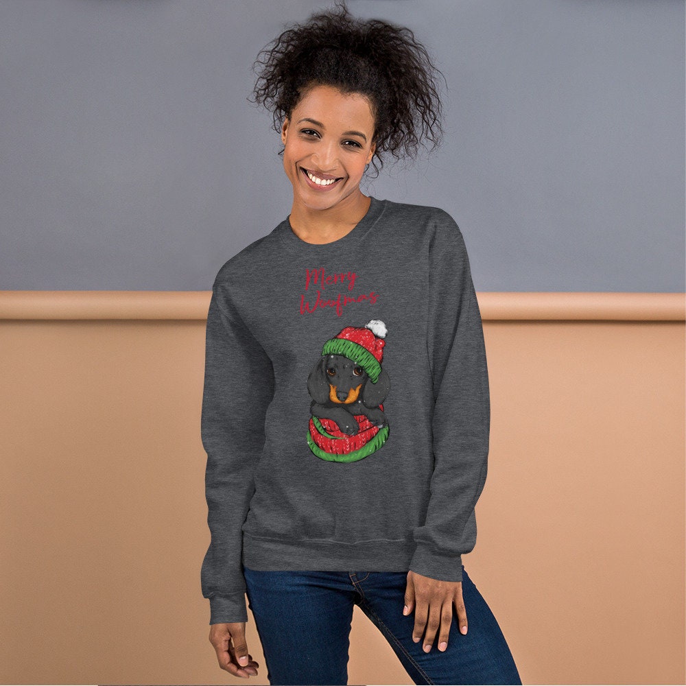 Discover Merry Woofmas Dogs Tree Sweatshirt, Christmas Dogs Jumper, Merry Christmas Dog Lover Sweater, Christmas Gift Dog Owner Unisex Jumper