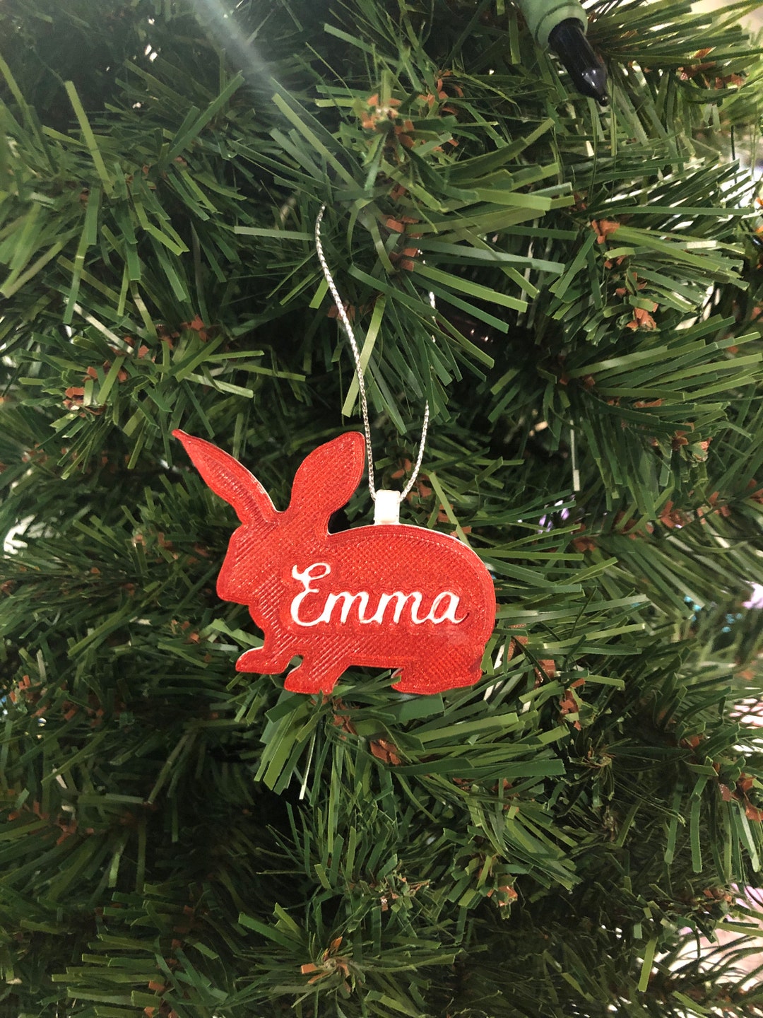 Bunny Ornament Custom Pet Ornament Personalized Bunny Etsy
