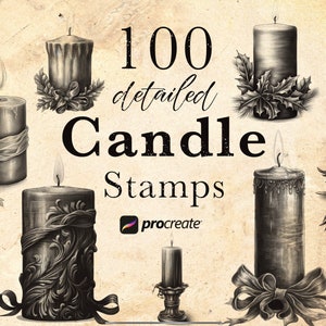 600 Christmas Procreate Stamp Brushes: Winter Holiday Bundle (digital ...