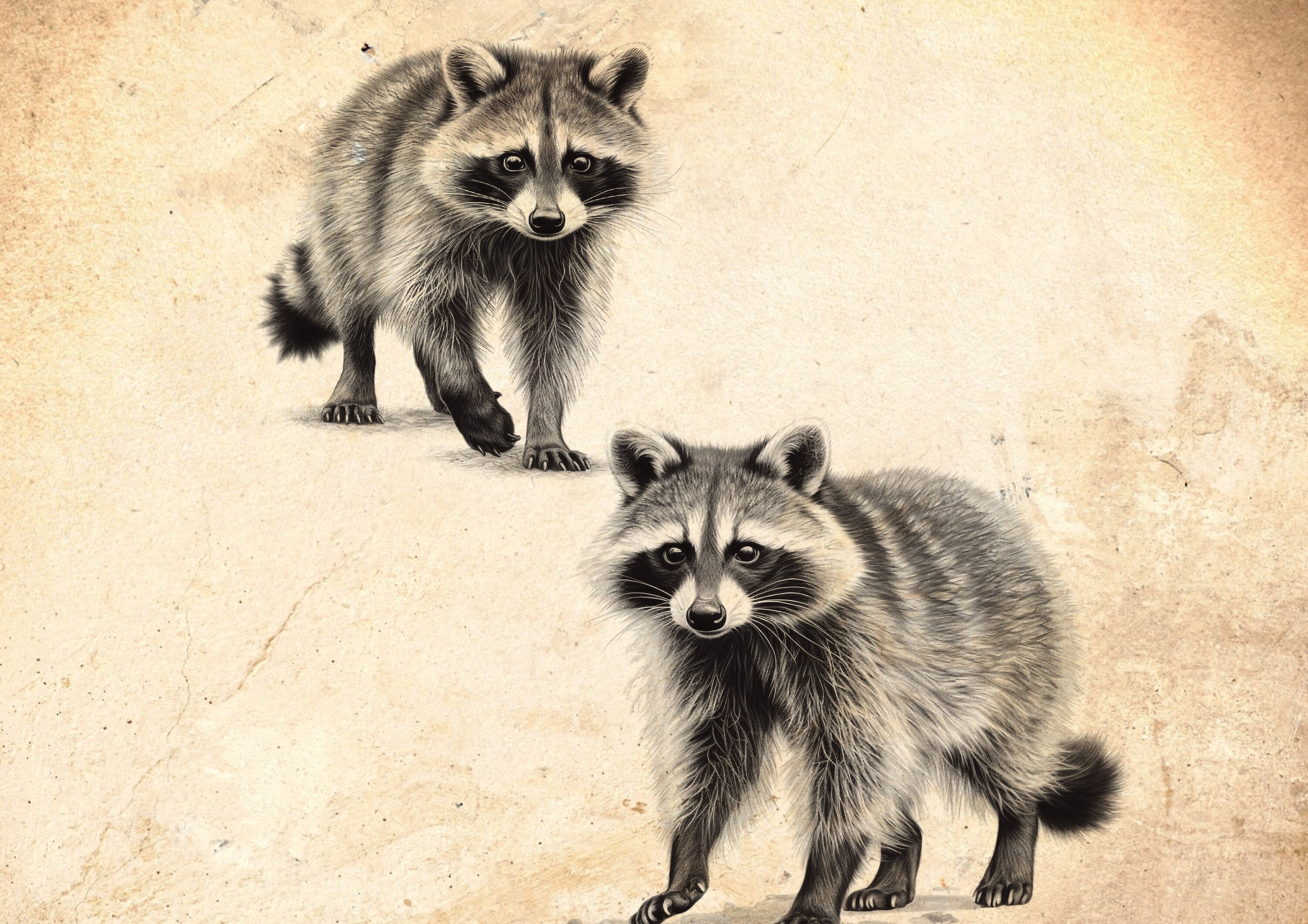 100 Racoon Procreate Stamp Brushes: Wildlife Animal Stamps (digital ...