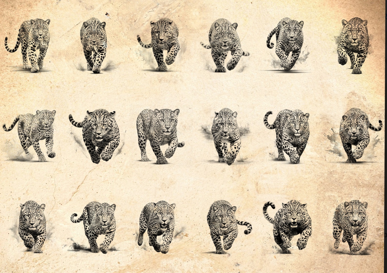 100 Leopard Procreate Stamp Brushes: Wildlife Animal Set • .brushset ...
