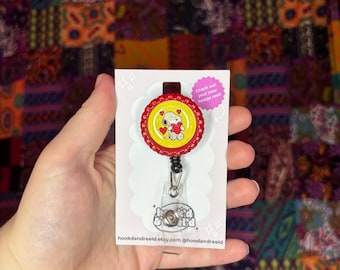 Heart Beagle Nurse Badge Reel – Cute Retractable ID Holder for Professionals
