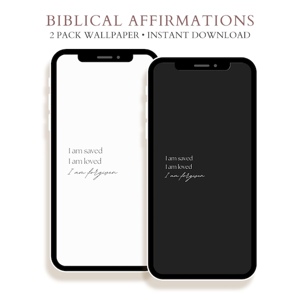 Christian Wallpaper // Affirmation Wallpaper // iPhone Wallpaper // Minimal Wallpaper // Bible Wallpaper
