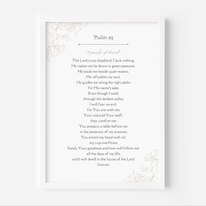 Psalm 23//Digitale Drucke//Christliche Drucke//Sofortdownload//Digitaler Download//Christliche digitale Downloads//Christliche Wandkunst