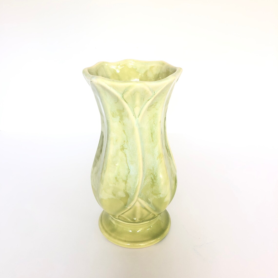 Vintage Cabbage Leaf USA Pottery Vase Etsy