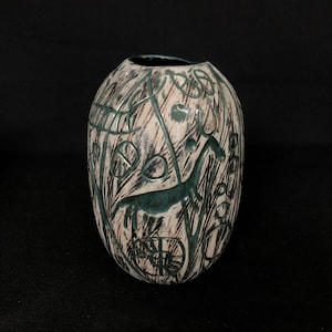 RARE - Vintage Hedenhös - Vase no. 4305 - Mari Simmulson - Upsala-Ekeby - Sweden Swedish
