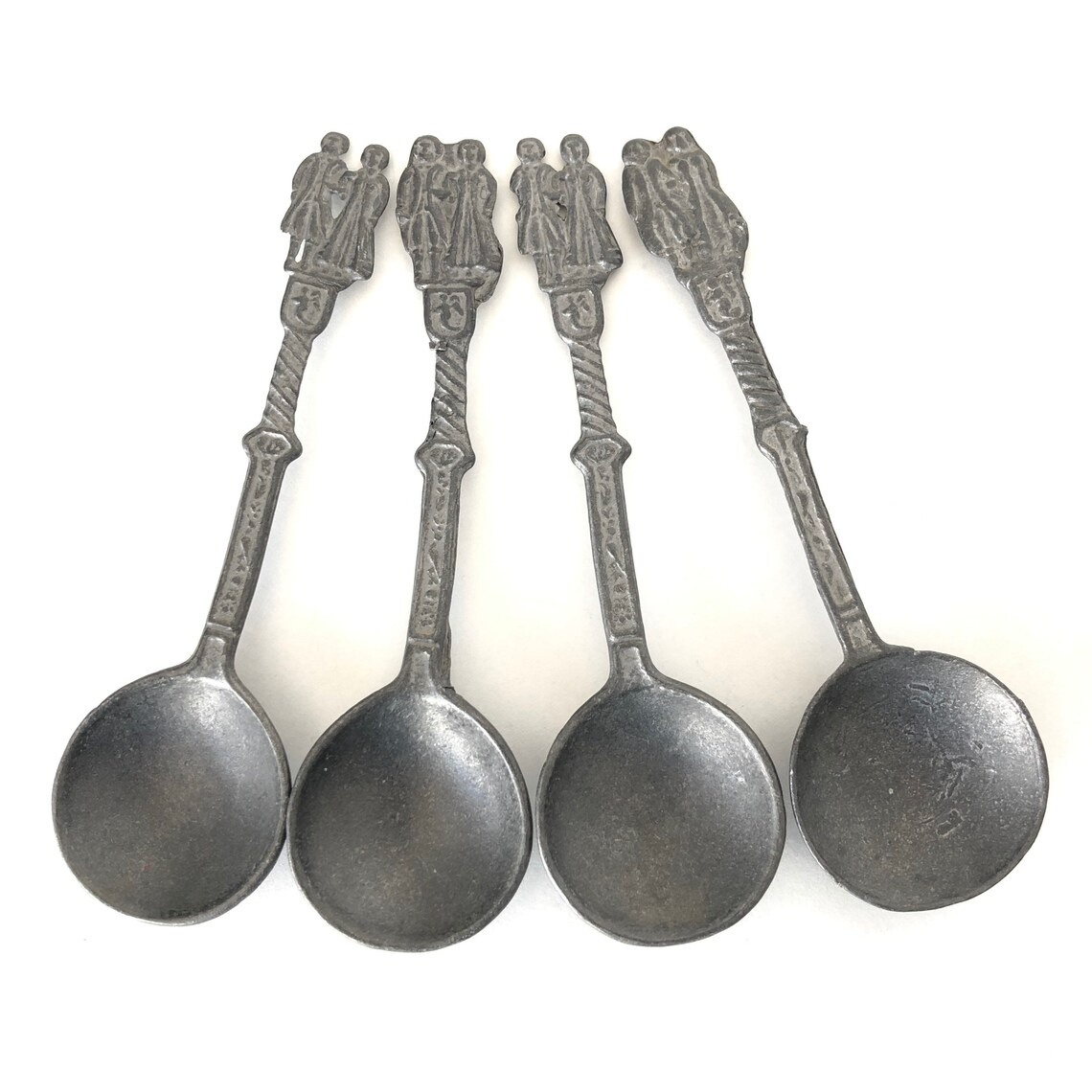 4 Matching Medieval Lead Spoons Etsy UK