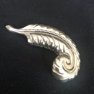 Vintage Lang Sterling Silver Feather Pin