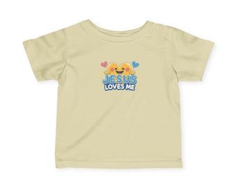 Camiseta para bebé, camiseta "Jesús me ama" para bebés cristianos, camiseta cristiana para bebé, camiseta religiosa para bebé, camiseta de fe para bebé, linda camiseta cristiana