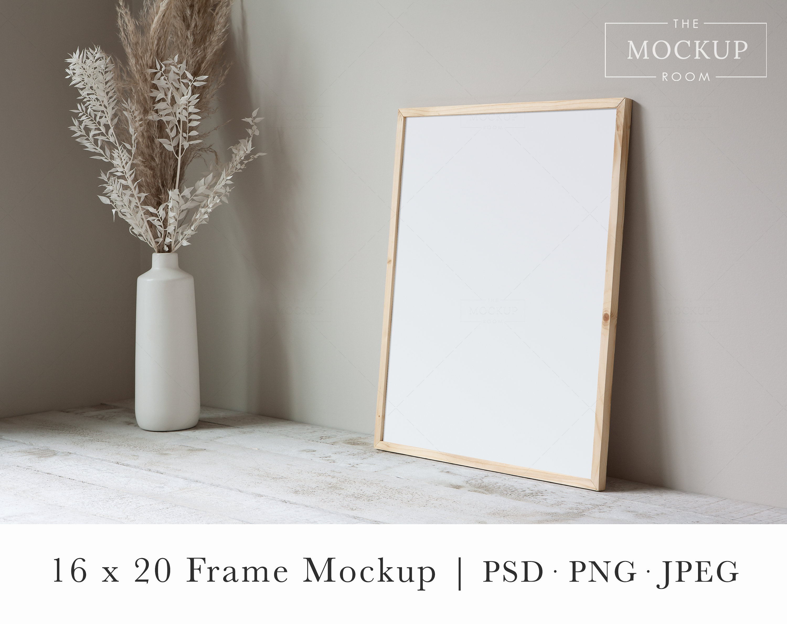 Thin Wood Frame Mockup Wood Frame Mockup 16x20 Frame Etsy Canada