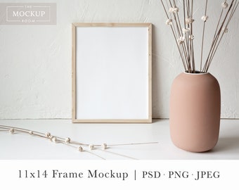 11x14 Frame Mockup | Thin Wood Frame Mockup | Frame Mockup | Vertical Frame Mockup | Artwork Mockup | Frame Mock up | Art Print Mockup