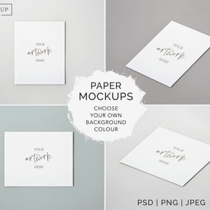 Paper Mockup Bundle | Vertical Paper Mock Up | Horizontal Paper Mockup | Paper Mock up | Paper Mockup Portrait | Paper Mockup Landscape