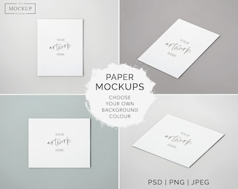 Paper Mockup Bundle | Vertical Paper Mock Up | Horizontal Paper Mockup | Paper Mock up | Paper Mockup Portrait | Paper Mockup Landscape