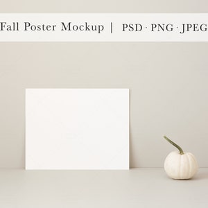 Maqueta de póster de otoño / Maqueta de póster de otoño / Maqueta de obra de arte / Maqueta de póster / Maqueta de póster horizontal / Maqueta de póster / Maqueta de póster simple